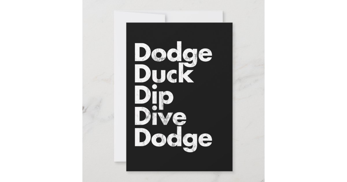 Dodge Duck Dip Dive Dodge Dodgeball Invitation Zazzle