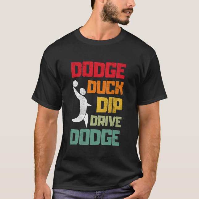 Dodge Duck Dip Dive Dodge Funny Dodgeball Player M T-Shirt (Front)