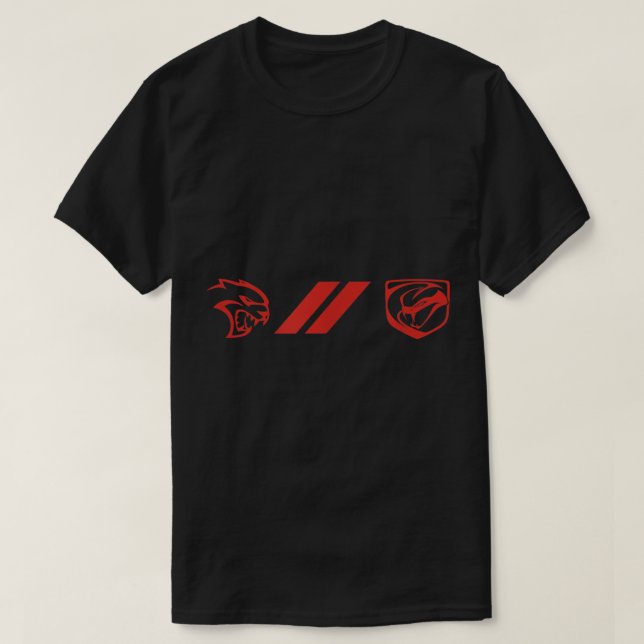 Dodge Hellcat  Viper Logo  T-Shirt (Design Front)