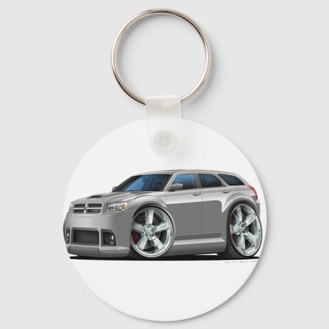 Dodge Magnum Silver Car Keychain (Front)