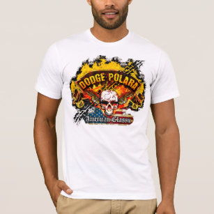 Dodge Polara - Burnout Banner Skull -n- Flag T-Shirt