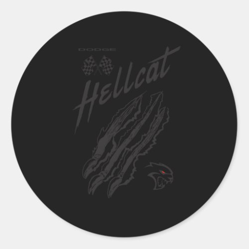 Dodge Racing Hellcat Classic Round Sticker