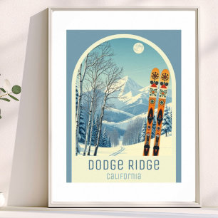 Dodge Ridge Mountain California ski resort  Poster