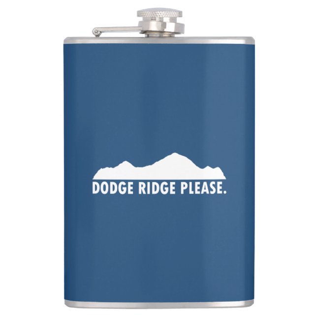 Dodge Ridge Please Flask (Front)