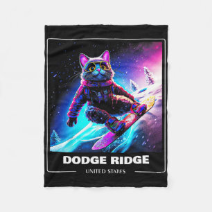 Dodge Ridge United States Ski Skiing Skier Fleece Blanket