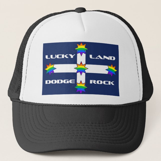 Dodge Rock Trucker Hat - Lucky Land Eureka Rainbow (Front)