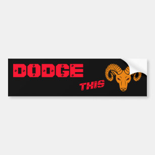 Dodge This Ram Aries Super Orange Sport Bumper Sticker