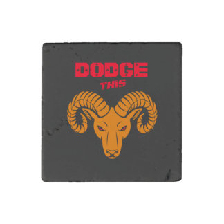 Dodge This Ram Aries Super Orange Sport Stone Magnet