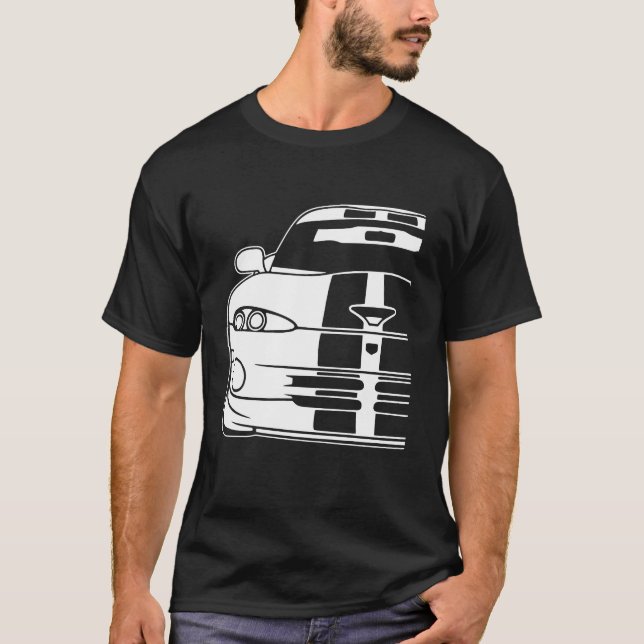 Dodge Viper 1996 Gts Stripes 1 T-Shirt (Front)