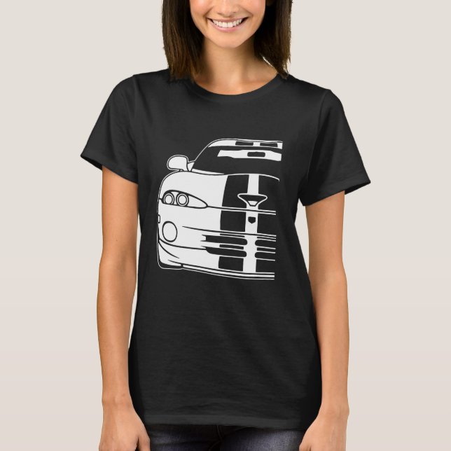 Dodge Viper 1996 Gts Stripes 1 T-Shirt (Front)