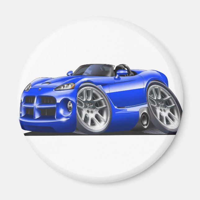 Dodge Viper Roadster Blue Car Magnet (Front)