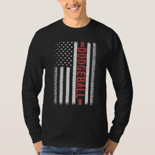 Dodgeball American Flag 4th Of July Cool Player No T-Shirt