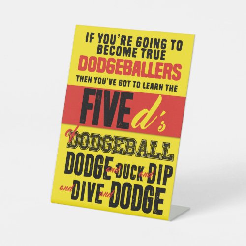 Dodgeball Birthday Party Decoration Rules Sign 