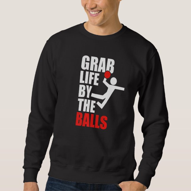 Dodgeball Humor Graphic Sweatshirt (Front)