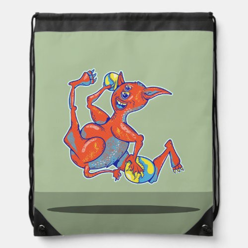 Dodgeball Monster Drawstring Bag