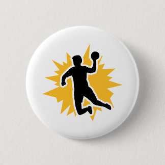 Dodgeball player pinback button