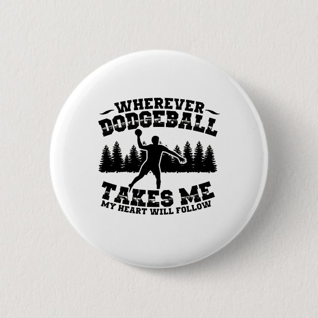 Dodgeball Player | Team Trainer Sport Gifts Button (Front)