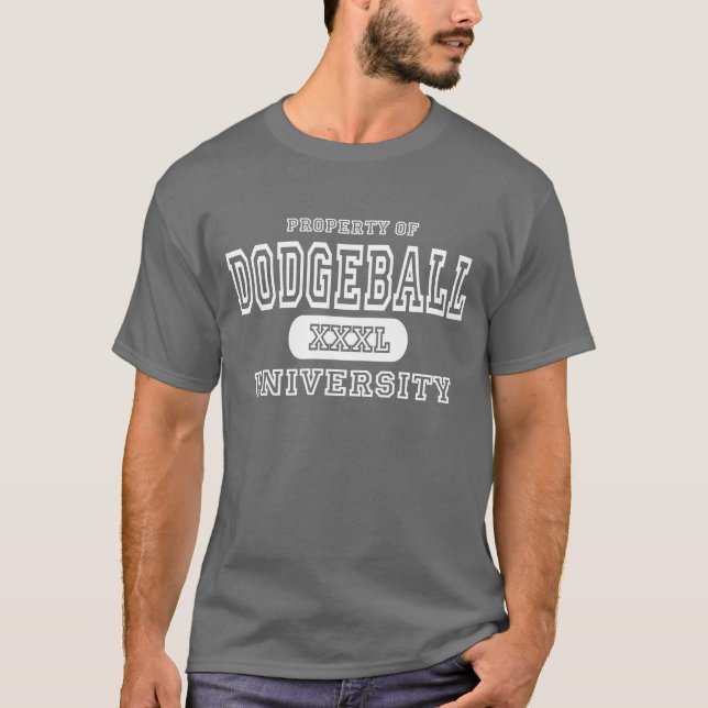 Dodgeball University Dark T-Shirt (Front)