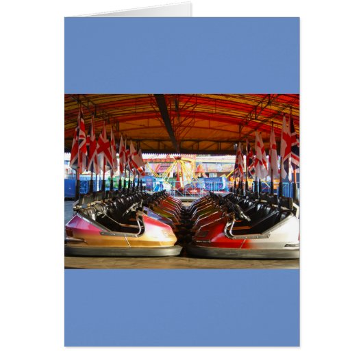 Dodgem Cars at Funfair Card (Front)
