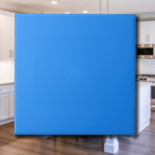 Dodger Blue Solid Color | Classic | Elegant Ceramic Tile (Creator Uploaded)