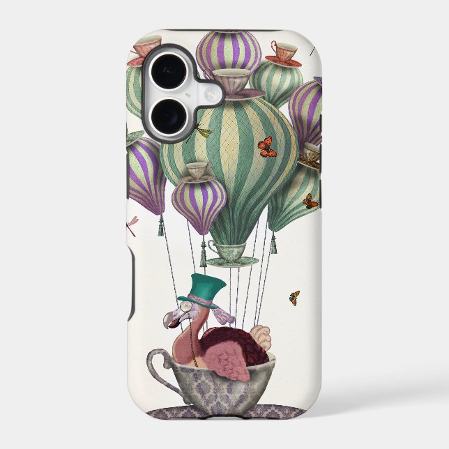 Dodo Balloon with Dragonflies Iphone Case (Back)