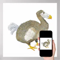 Funny dodo bird cartoon illustration ceramic tile | Zazzle