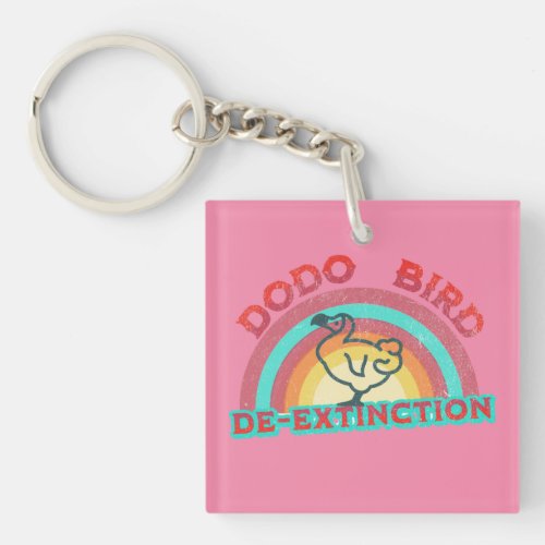 Dodo Bird De_Extinction Green Design Keychain