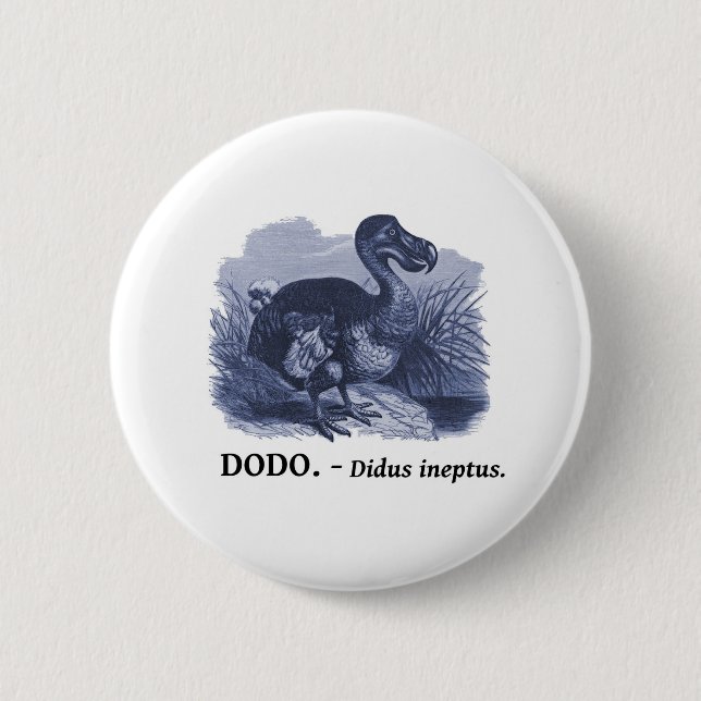 Dodo Bird (Didus ineptus) Pinback Button (Front)