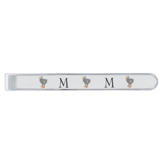 Dodo Design Monogrammed Silver Finish Tie Bar