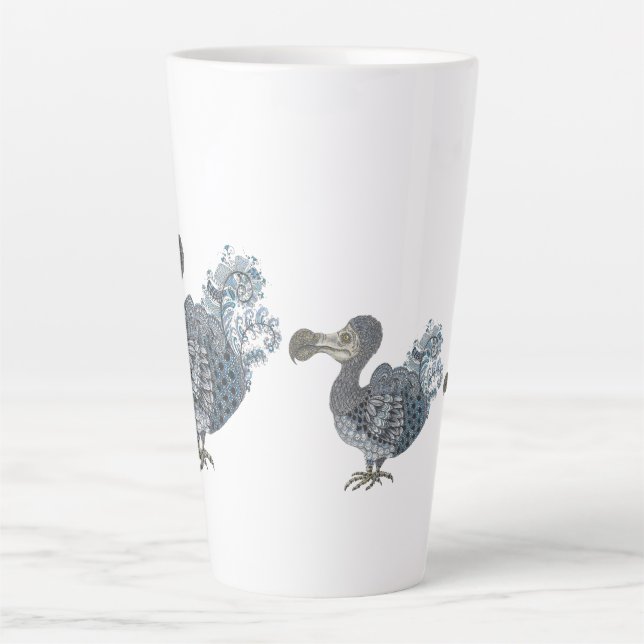 Dodo extinct bird  latte mug (Front)