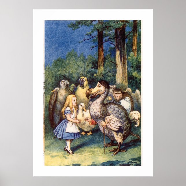 Dodo Fightless Bird Vintage Alice in Wonderland Poster (Front)