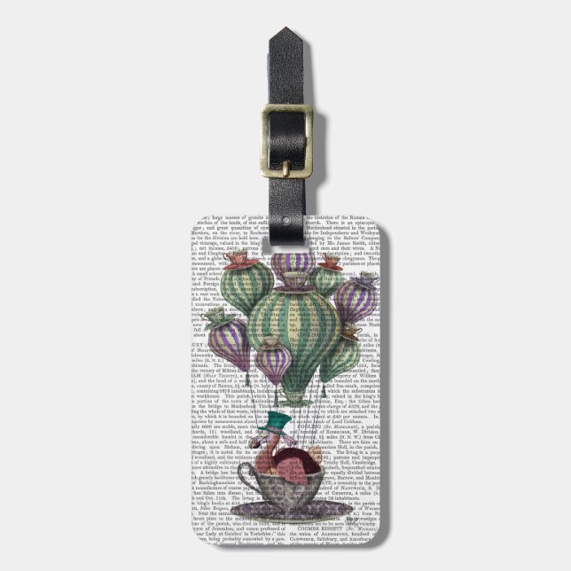 Dodo in Teacup Luggage Tag (Front Vertical)