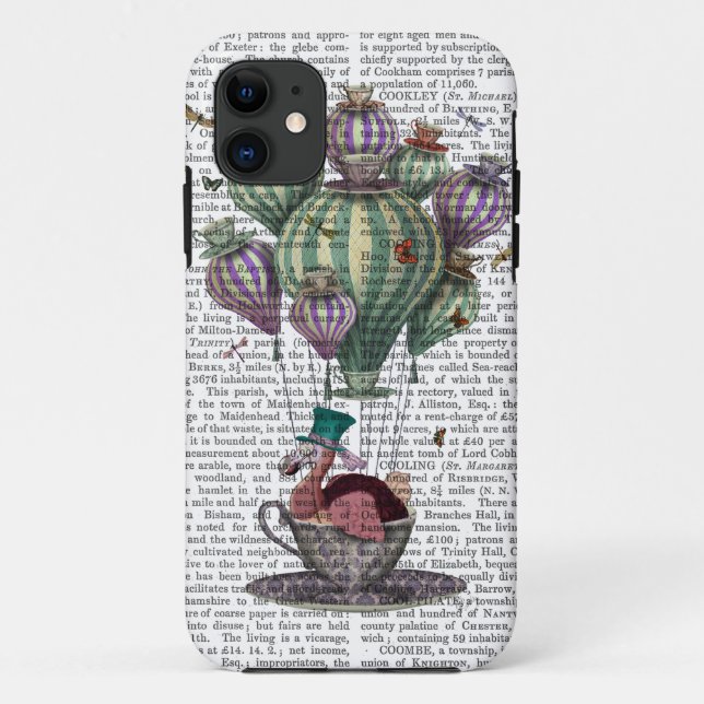 Dodo in Teacup with Dragonflies Case-Mate iPhone Case (Back)