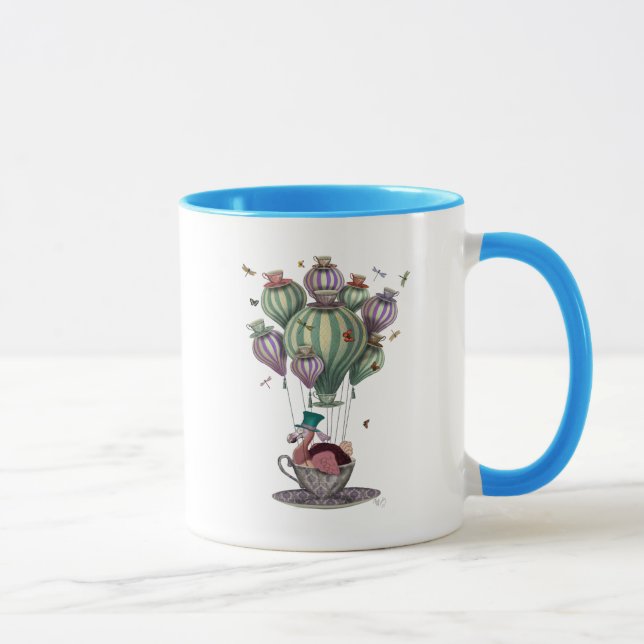 Dodo in Teacup with Dragonflies Mug (Right)