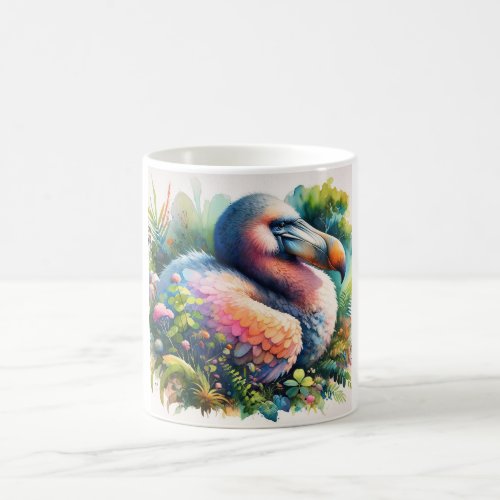 Dodo in the Tropics _ Watercolor Coffee Mug