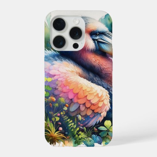 Dodo in the Tropics _ Watercolor iPhone 15 Pro Case