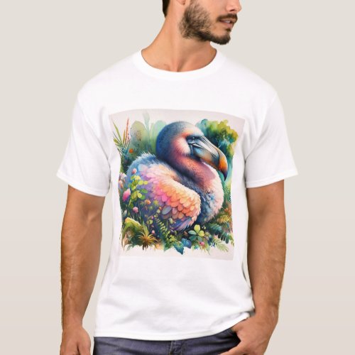 Dodo in the Tropics _ Watercolor T_Shirt