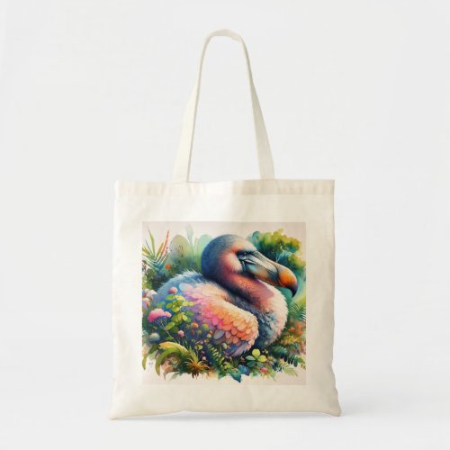 Dodo in the Tropics _ Watercolor Tote Bag