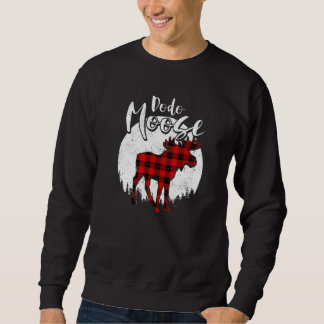 Dodo Moose Red Plaid Buffalo Matching Family Pajam Sweatshirt