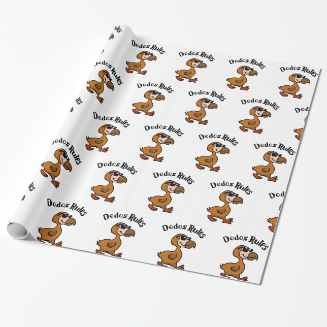 Dodo rules | choose background color wrapping paper (Unrolled)