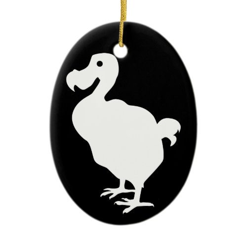Dodo Silhouette Ceramic Ornament