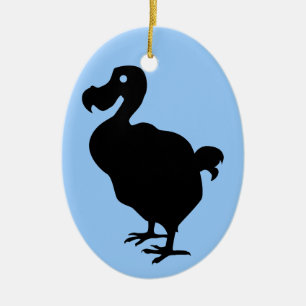 Dodo Silhouette Ceramic Ornament