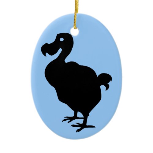 Dodo Silhouette Ceramic Ornament