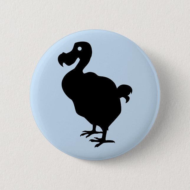 Dodo Silhouette Pinback Button (Front)