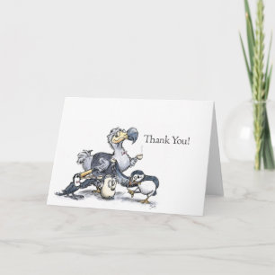 (Dodo, Toucan, and Puffin) Thank you! Letterpress Thank You Card