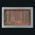 Doe a Deer in Lake Arrowhead Rectangular Belt Buckle<br><div class="desc">Doe a Deer in Lake Arrowhead Photo by Sandy Closs,  taken at Lake Arrowhead Ga. " white tail deer",  "lake arrowhead",  deer,  " deer hunter", "  deer hunters", " deer lover",  hunter, " for a hunter", " for deer lover",  bambie</div>