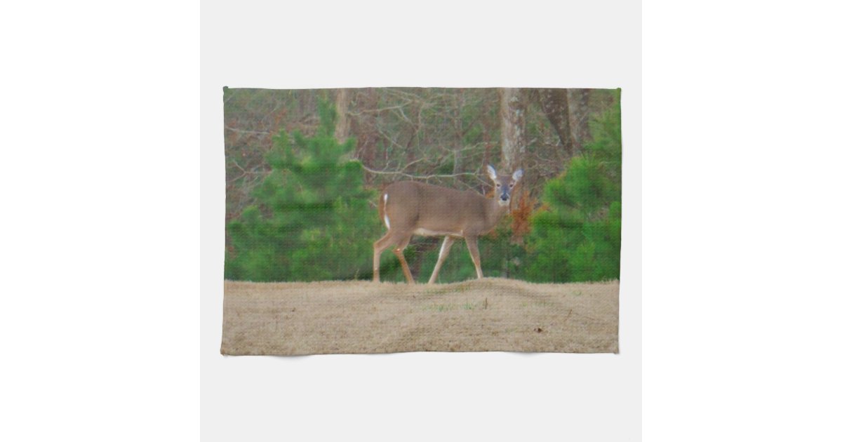 Doe a Deer & Pine Trees Towel Zazzle