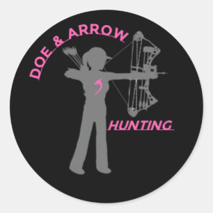 Doe and Arrow Decal Classic Round Sticker