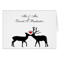 Doe and Buck Wedding Place Cards