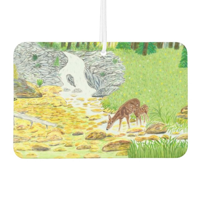 Doe and Fawn Air Freshener (Front)